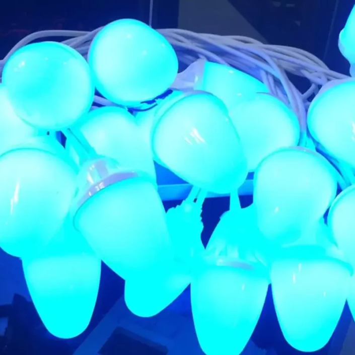 ریسه بلوطی تک رنگ آبی